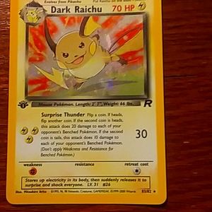 1st edition near mint holo dark raichu